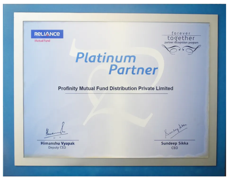 Platinum Partner — Reliance Mutual Fund